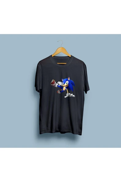 Oversize Sonic / Sonic Dash tasarımlı / baskılı unisex T-shirt - Resim 8