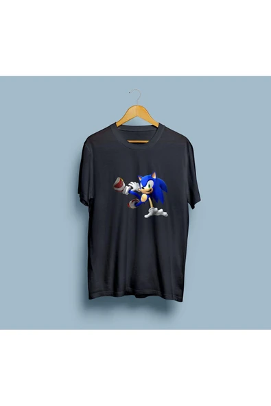 Oversize Sonic / Sonic Dash tasarımlı / baskılı unisex T-shirt - Resim 5