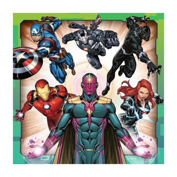 80403 Marvel Avengers 3x49 parça Ravensburger Puzzle - Resim 3