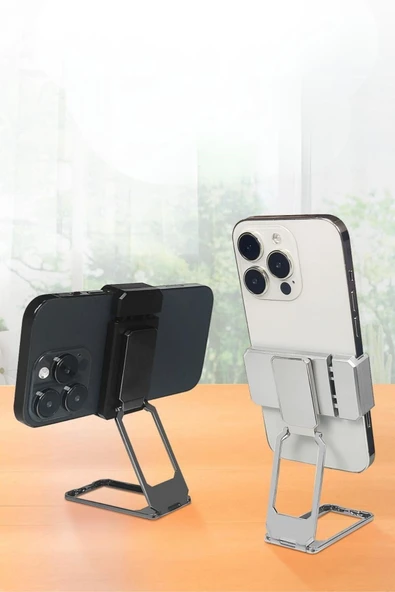 360 derece Dönen Tüm Telefon Tipleri İle Uyumlu Metal Telefon Standı Braket - Resim 6