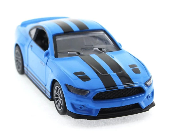 Die Cast Çek Bırak Metal Mavi Spor Araba - Resim 2