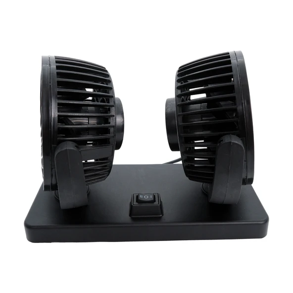 Araç İçi Torpido Üstü 2li Vantilatör Oto Pervane 5 inç 12 Volt ile Uyumlu Çakmaklık Girişli - Resim 4