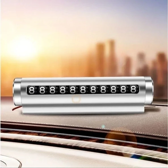 Alüminyum Kasa Gri Renk Çevirmeli Araç Içi Telefon Numaratörü Park Oto Numaratörü - Resim 5