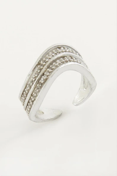 Oval Zirkon Taşlı Yüzük - Resim 2