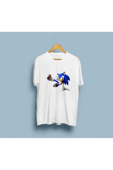 Oversize Sonic / Sonic Dash tasarımlı / baskılı unisex T-shirt ürün görseli