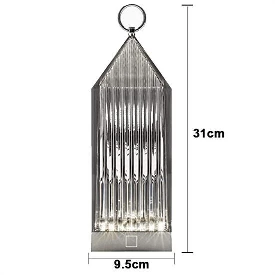 Fener Model USB Şarjlı Dokunmatik 3 Farklı Işık Modlu Masa Üstü Kristal Akrilik Lamba Led - Resim 4