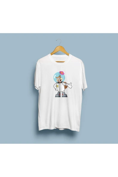 Oversize Sandy Cheeks / Sponge Bob tasarımlı unisex T-shirt ürün görseli