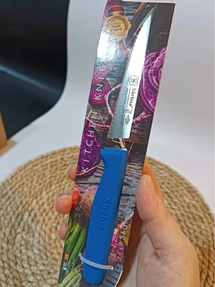 Sürbisa 61004 Sebze Bıçağı Koyu Mavi Lz 1 Koli (12 adet Tırtıklı ) - 4