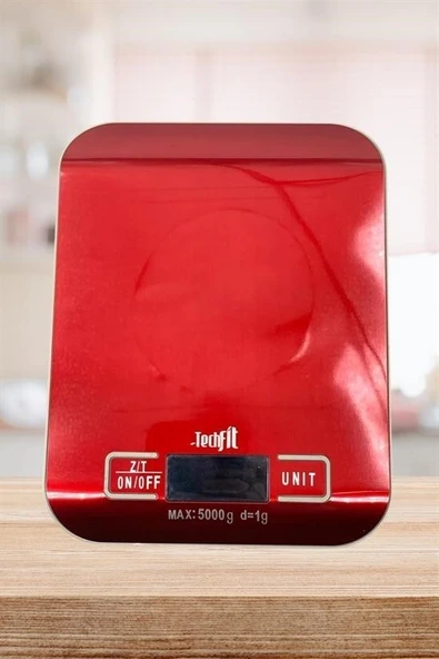 TF 1002 Hassas Ölçümlü  Maksimum 5 Kg Kapasiteli Led Ekran Platin Dijital Mutfak Tartısı - Resim 2