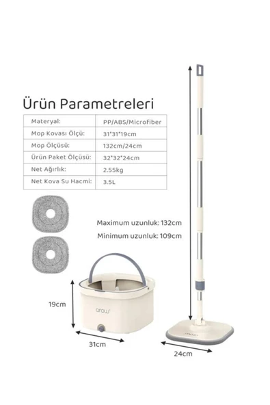 AROW KREM MAVİ CLEAN MASTER TEMİZLİK SETİ - Resim 6