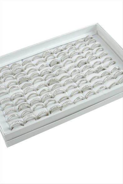 Karışık Lüks Baget Zirkon Taşlı Yüzük - Resim 3