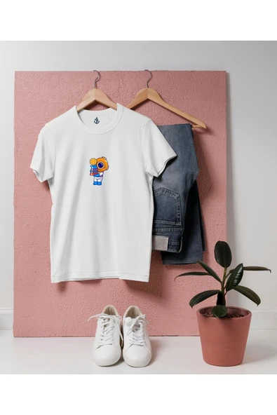 Oversize Kitaplar ve Para Mini Dalgıç tasarım unisex T-shirt - 2