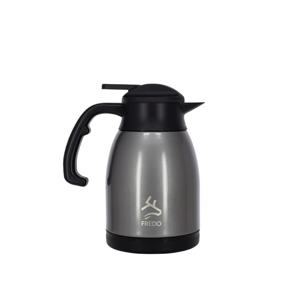 Big Therm 1.5 Lt Paslanmaz Çelik Metalik Gri Çay Termosu, 24 Saat Soğuk, 12 Saat Sıcak Tutma