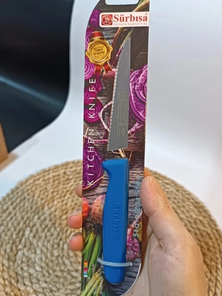 Sürbisa 61004 Sebze Bıçağı Koyu Mavi Lz 1 Koli (12 adet Tırtıklı ) - 2