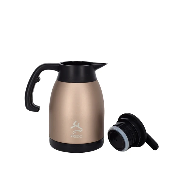 Big Therm 1.5 Lt Paslanmaz Çelik Rose Gold Çay Termosu, 24 Saat Soğuk, 12 Saat Sıcak Tutma - 2