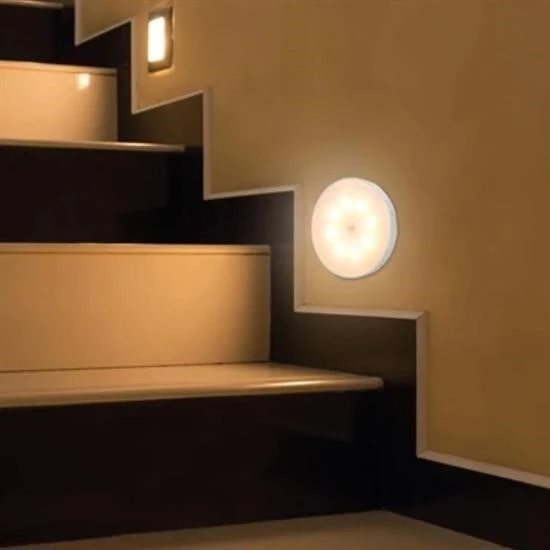 Hareket Sensörlü Usb Şarjlı Spot Lamba Mıknatıslı ve Yapışkanlı Gün Işığı Renk Led - Resim 7