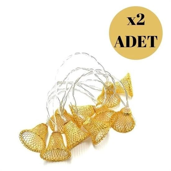Parti ve Özel Gün Dekorasyonu Çan Şeklinde Metal Şerit Led Işık - Resim 6