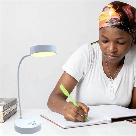 Yuvarlak USBli Dokunmatik 3 Kademeli 360 Derece  Özel Göz Korumalı Led Lityum Masa Lambası - Resim 2