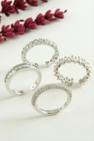 Karışık Lüks Baget Zirkon Taşlı Yüzük ürün görseli