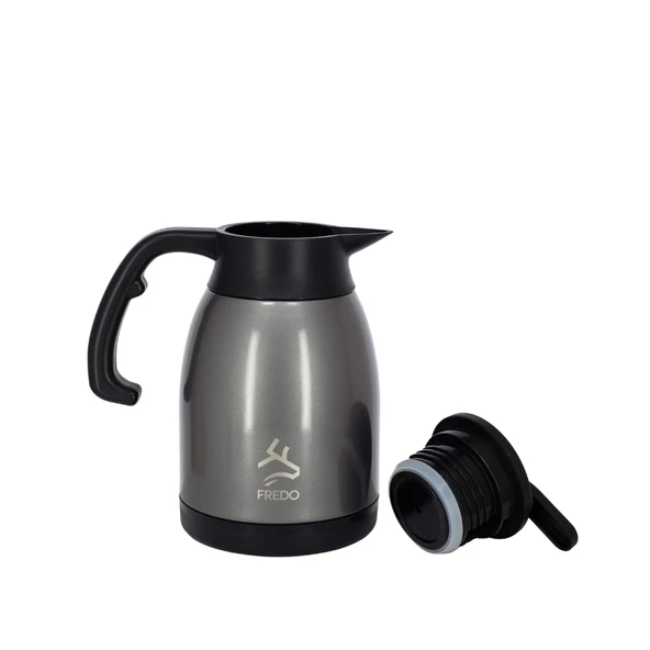 Big Therm 1.5 Lt Paslanmaz Çelik Metalik Gri Çay Termosu, 24 Saat Soğuk, 12 Saat Sıcak Tutma - 2