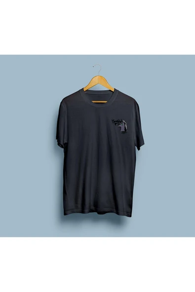 Oversize Heads Dog / Kurt tasarım cep logo unisex T-shirt - 8