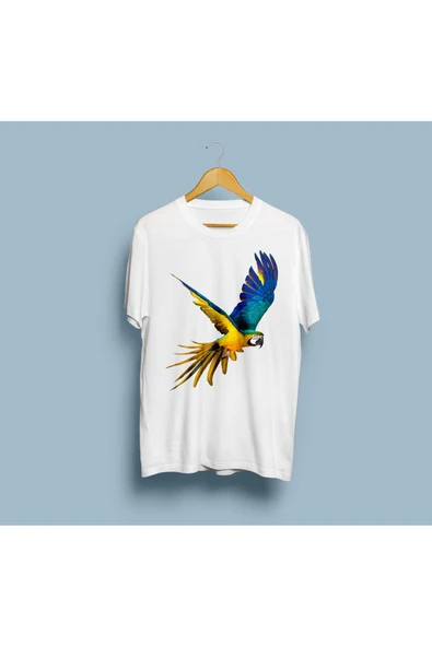 Oversize Amerikan Papağanı Tasarım Unisex T-shirt ürün görseli
