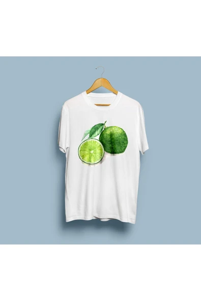 Oversize Limon Baskılı Tasarım Unisex T-shirt - Resim 3