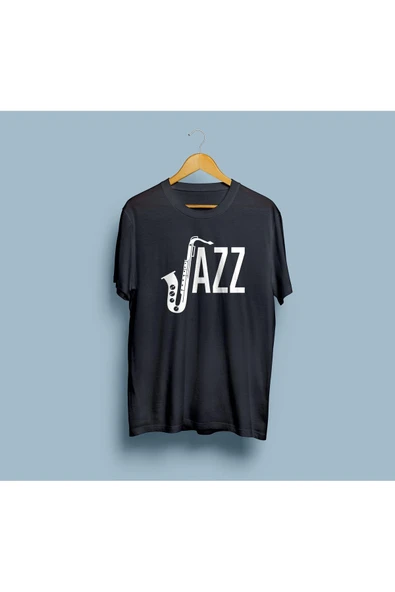 Oversize Jazz Tasarım Unisex T-shirt - Resim 7