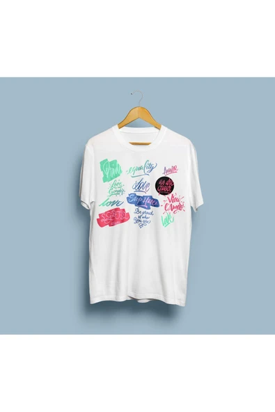 Oversize Yazı Etiketleri Unisex T-shirt ürün görseli