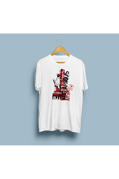 Oversize statue of lıberty unisex T-shirt ürün görseli