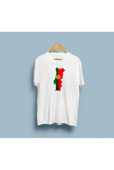 Oversize Portekiz / Portugal Haritası tasarım unisex T-shirt ürün görseli
