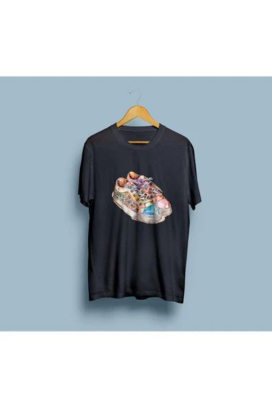 Oversize Ayakkabı / Sneakers Tasarım unisex T-shirt - 6
