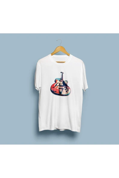 Oversize Gitar / Guitar Tasarım unisex T-shirt ürün görseli