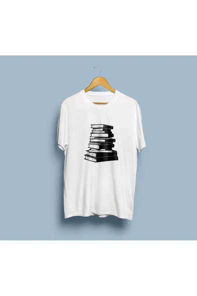 Oversize Kitaplar / Ansiklopedi / Encyclopedia / Library tasarım unisex T-shirt - 3