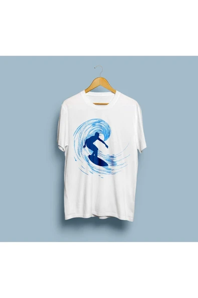 Oversize Sörfçü Tasarım Unisex T-shirt ürün görseli