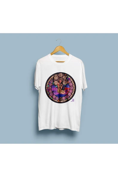Oversize Disney Princess Tasarım Unisex T-shirt - 1