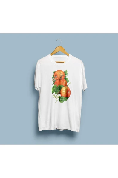 Oversize Balkabağı Tasarım Unisex T-shirt ürün görseli
