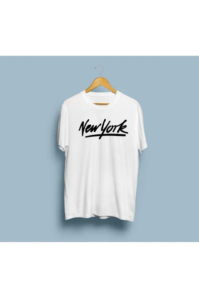 Oversize New York yazılı unisex T-shirt ürün görseli