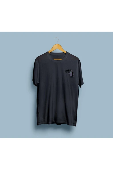 Oversize Heads Dog / Kurt tasarım cep logo unisex T-shirt - 6