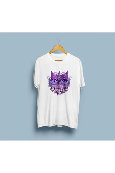 Oversize Lavender Town / İskelet Şehri Tasarım unisex T-shirt ürün görseli
