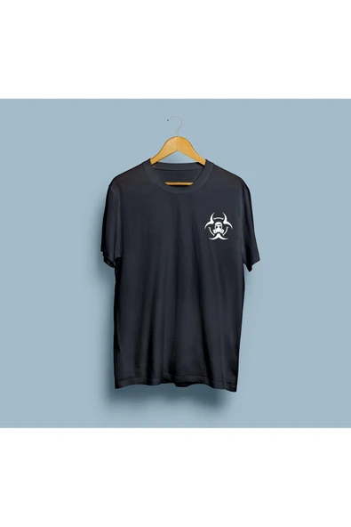 Oversize Biohazard Gaz Maskesi tasarım unisex T-shirt - 3