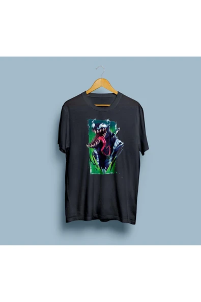 Oversize Venom Tasarım unisex T-shirt - Resim 7