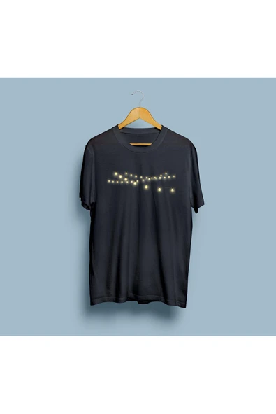 Oversize Ramazan ve Kurban Bayramı Işıklar Tasarım Unisex T-shirt - Resim 5