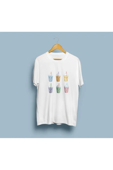 Oversize Rainbow Kahve Tasarım unisex T-shirt - Resim 8