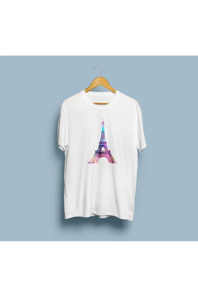 Oversize Eyfel Kulesi / Eiffel Tower Tasarım unisex T-shirt ürün görseli