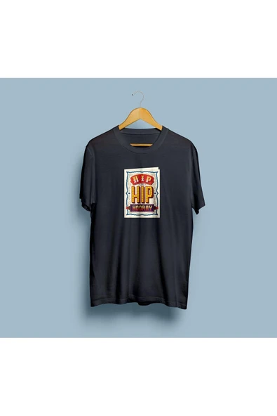 Oversize Hip Hip Hooray Tasarım Unisex T-shirt - Resim 8