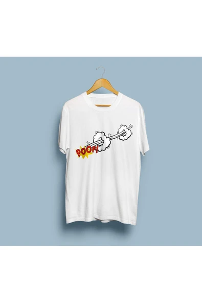 Oversize Poof! Tasarım Unisex T-shirt - Resim 3