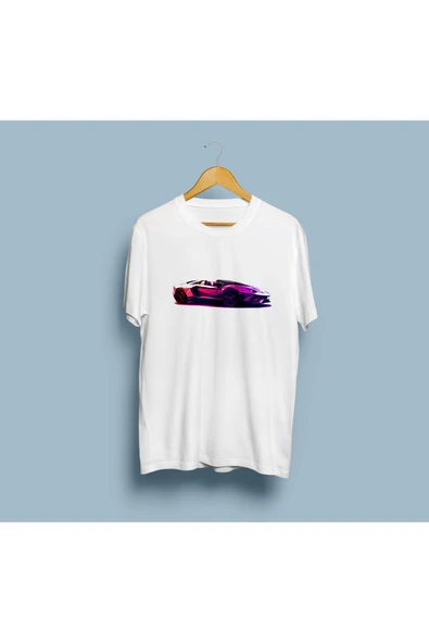 Oversize lamborghini aventador Tasarım unisex T-shirt ürün görseli