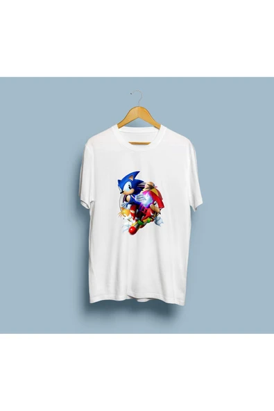 Oversize Super Sonic Tasarım Unisex T-shirt - Resim 4