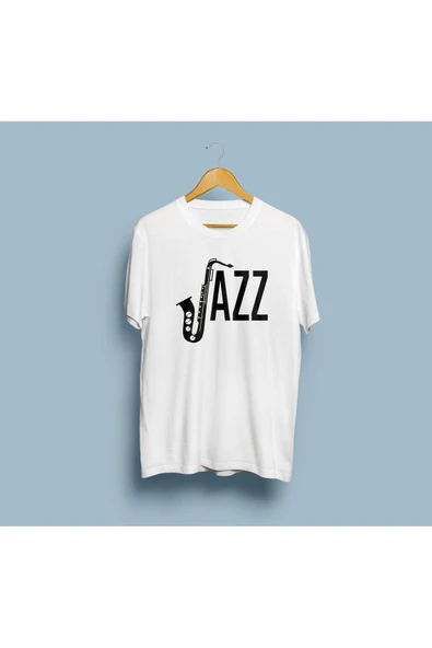 Oversize Jazz Tasarım Unisex T-shirt - Resim 2